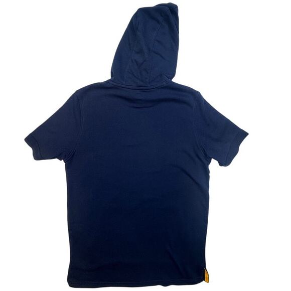 Under Armour Project Rock Short Sleeve Hoodie Navy Brahma Bull Logo Men’s Small - Picture 2 of 10